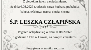 Nie żyje Leszka Człapińska