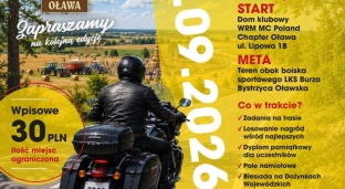 Rajd Motocyklowy na Orientację. Start w Oławie, meta w Bystrzycy