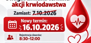 Akcja krwiodawstwa z nową datą