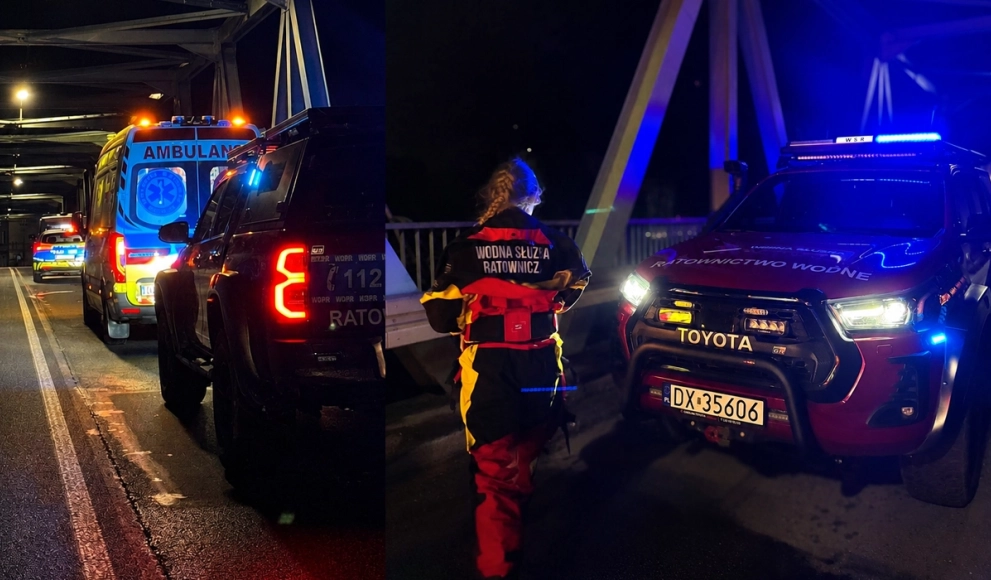 Policjanci uratowali młodą kobietę przed skokiem z mostu