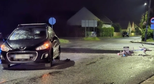 Potrącenie rowerzysty. Droga zablokowana