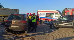 Zderzenie trzech aut w Marcinkowicach