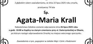 Zmarła Agata-Maria Krall
