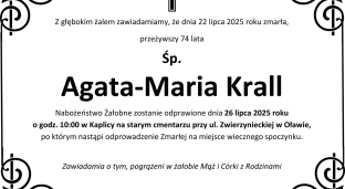 Zmarła Agata-Maria Krall
