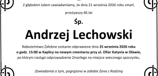 Ostatnie pożegnanie Andrzeja Lechowskiego