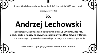 Ostatnie pożegnanie Andrzeja Lechowskiego
