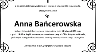 Nie żyje Anna Bańcerowska