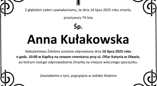 Ostatnie pożegnanie Anny Kułakowskiej