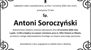 Ostatnie pożegnanie Antoniego Soroczyńskiego
