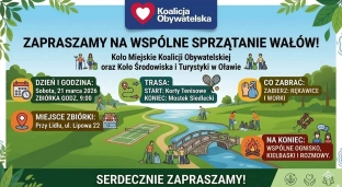 Wspólne sprzątanie brzegów rzeki Oławy z Koalicją Obywatelską