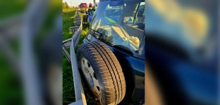Pijany kierowca rozbił hondę na A4. Miał ponad 2,5 promila