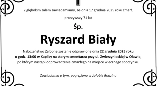 Nie żyje Ryszard Biały