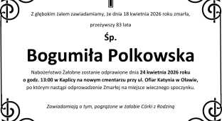 Ostatnie pożegnanie Bogumiły Polkowskiej