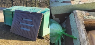 Śmieci z remontu przy cmentarzu w Bystrzycy