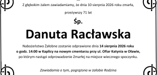 Ostatnie pożegnanie Danuty Racławskiej