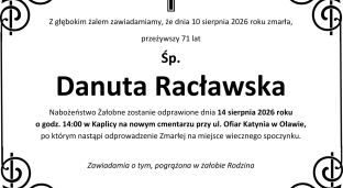 Ostatnie pożegnanie Danuty Racławskiej
