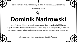 Ostatnie pożegnanie Dominika Nadrowskiego