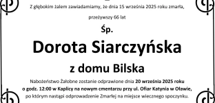 Ostatnie pożegnanie Doroty Siarczyńskiej z domu Bilskiej