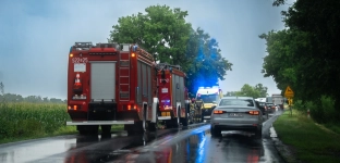 Niebezpiecznie na trasie do Jelcza-Laskowic. Interweniowały służby