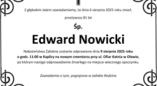 Zmarł Edward Nowicki