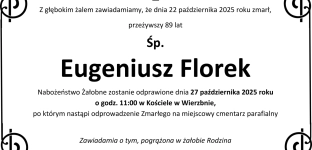 Nie żyje Eugeniusz Florek