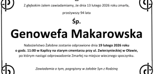 Ostatnie pożegnanie Genowefy Makarowskiej
