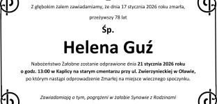 Ostatnie pożegnanie Heleny Guź