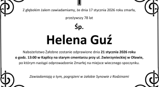 Ostatnie pożegnanie Heleny Guź