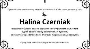 Ostatnie pożegnanie Haliny Czerniak