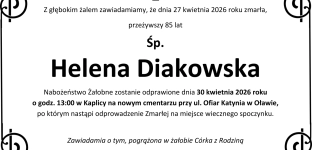 Ostatnie pożegnanie Heleny Diakowskiej