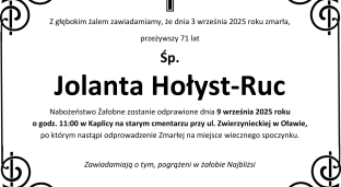 Ostatnie pożegnanie Jolanty Hołyst-Ruc