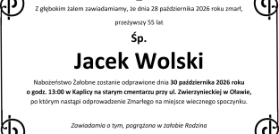 Ostatnie pożegnanie Jacka Wolskiego