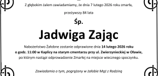 Ostatnie pożegnanie Jadwigi Zając