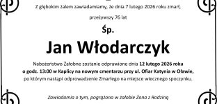 Ostatnie pożegnanie Jana Włodarczyka