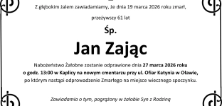 Ostatnie pożegnanie Jana Zająca
