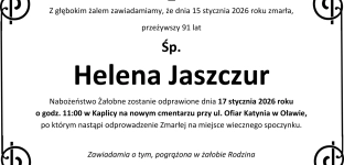 Ostatnie pożegnanie Heleny Jaszczur