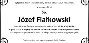 Ostatnie pożegnanie Józefa Fiałkowskiego