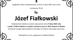 Ostatnie pożegnanie Józefa Fiałkowskiego