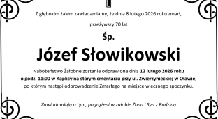 Nie żyje Józef Słowikowski
