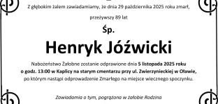 Ostatnie pożegnanie Henryka Jóźwickiego