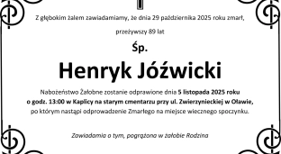 Ostatnie pożegnanie Henryka Jóźwickiego