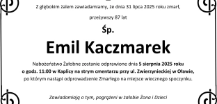 Ostatnie pożegnanie Emila Kaczmarka