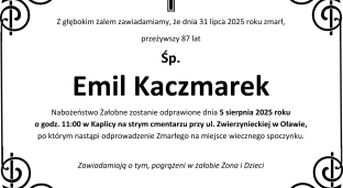 Ostatnie pożegnanie Emila Kaczmarka
