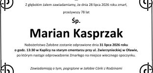 Ostatnie pożegnanie Mariana Kasprzaka