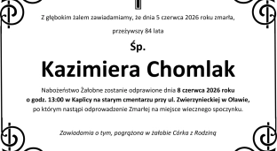 Ostatnie pożegnanie Kazimiery Chomlak