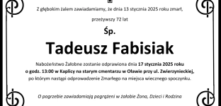 Ostatnie pożegnanie Tadeusza Fabisiaka