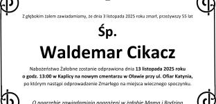 Ostatnie pożegnanie Waldemara Cikacza