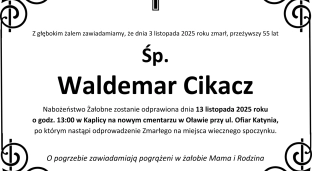 Ostatnie pożegnanie Waldemara Cikacza