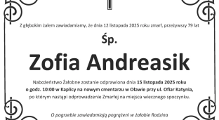 Ostatnie pożegnanie Zofii Andreasik
