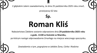 Nie żyje Roman Kliś